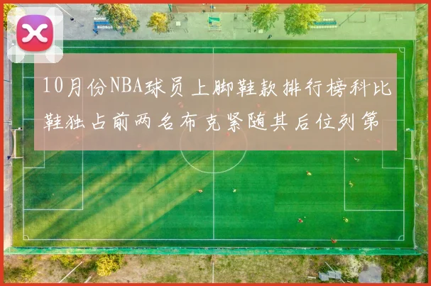 10月份NBA球员上脚鞋款排行榜科比鞋独占前两名布克紧随其后位列第四